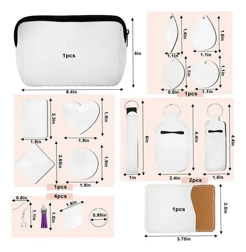 Compatible Con Genérico Kit Sublimación 32 Pzas Llaveros /