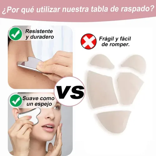 2 Piezas De Gua Sha, Gua Sha Acero Inoxidable, Herramienta