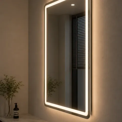 Espejo Inteligente Smart Luz Led 50 X 70 Cm Desenpañ/reloj