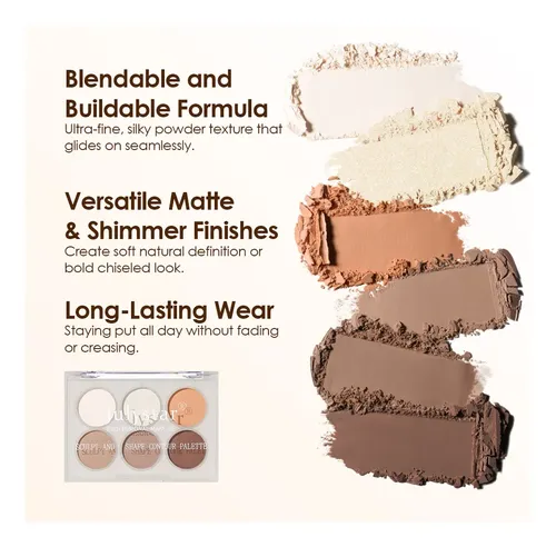 Julystar Paleta 6 Contorno Mate Brillo Natural Effect Dimens