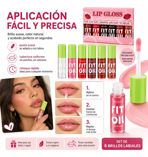 Set De Cuidado Labial Hidratante Glossy Liquid Lip Oil