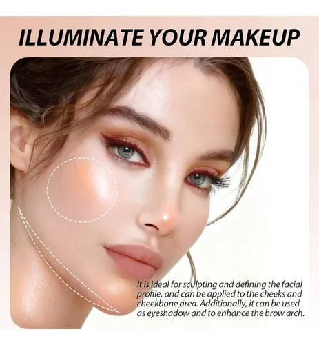 Paleta Iluminadora Maquillaje, Brillo Facial, Pkerus 02-sol