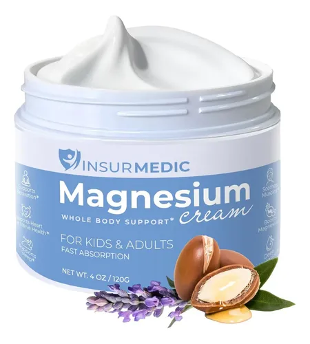 Crema De Magnesio Insurmedic 4 Oz Para Músculos Y Nervios