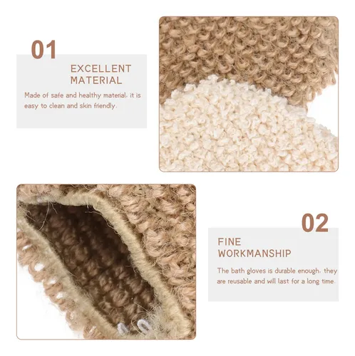 Guantes Exfoliantes De Yute Para Baño, Prácticos Y Útiles