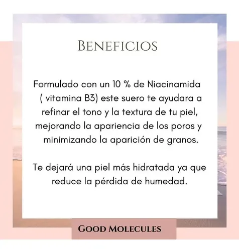 Serum Good Molecules Niacinamide – 30 Ml Para Piel Grasa