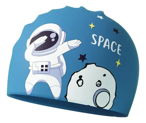Gorro De Baño Para Niños Con Dibujos Animados De Azul
