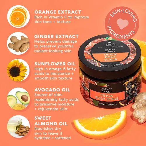 Exfoliante Corporal Nature’s Beauty, Naranja Y Jengibre, 330