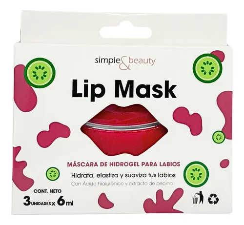 Mascara De Hidrogel Para Labios Simple & Beauty X 3u Tipo de piel Normal