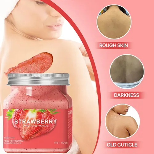 Yyds Exfoliante Corporal De Fresa 500g Para Baño Y Ducha