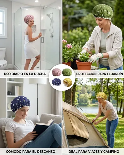 4 Gorras De Baño Para Mujer