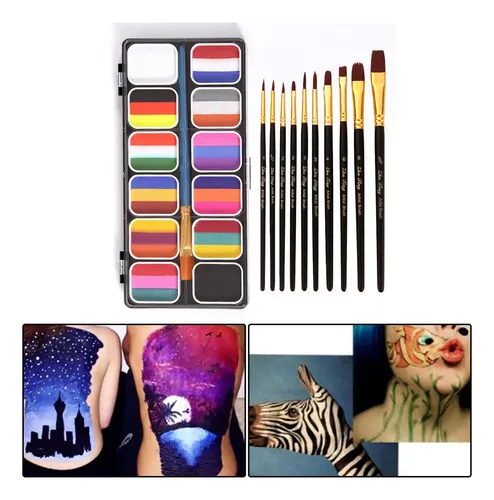 Kit De Maquillaje De Paleta De Pintura Con Pinceles De