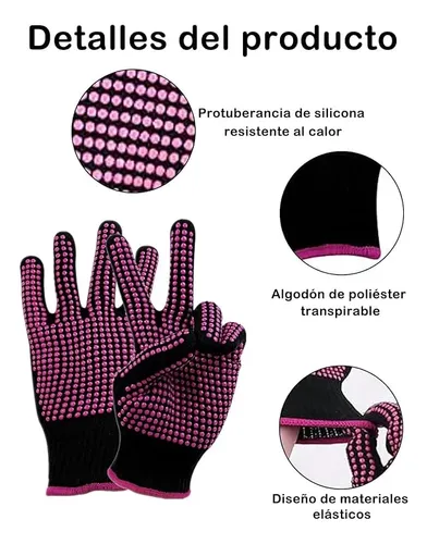 2 Guantes Profesionales Resistentes Al Calor Para Peinar El=