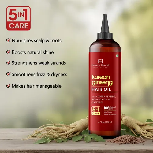 Aceite De Ginseng Coreano Botanic Hearth Para El Crecimiento