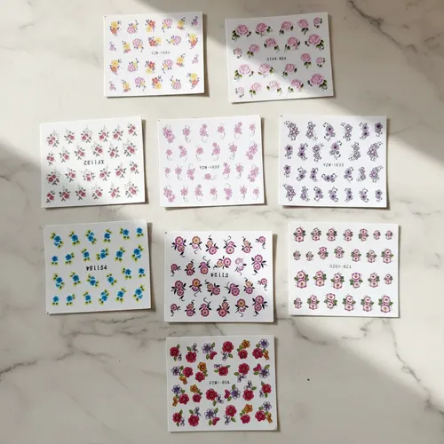 90 Stickers Para Uñas Al Agua Nail Art