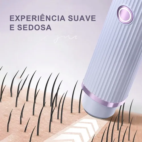 Depiladora Eléctrica Morada Uso Húmedo Inalámbrica 1.5v