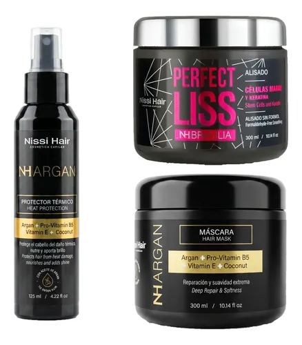 Alisado Nh Celulas Madres+ Mascara Argan + Protector Termico