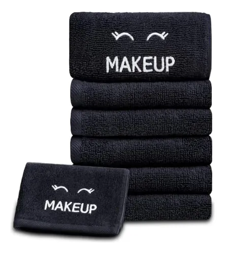 Toallas De Maquillaje Blancas, Clásicas, Negras, Lujosas, De