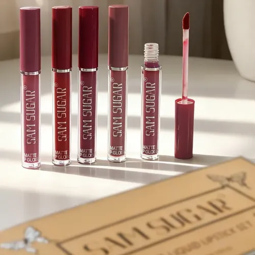 Kit De 12 Brillos Labiales Mate De Larga Duración Make