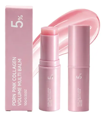 Bálsamo Múltiple Con Volumen De Colágeno Rosa De 2 Piezas: