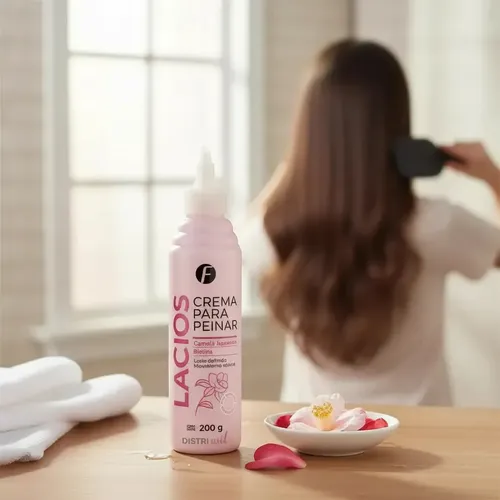 Crema Para Peinar Lacios Perfectos Frilayp X200g Con Camelia Japonesa Biotina Y Keratina Natural – Sin Enjuague Uso Profesional Brillo Sedosidad Nutricion Intensa Oleo Extraordinario