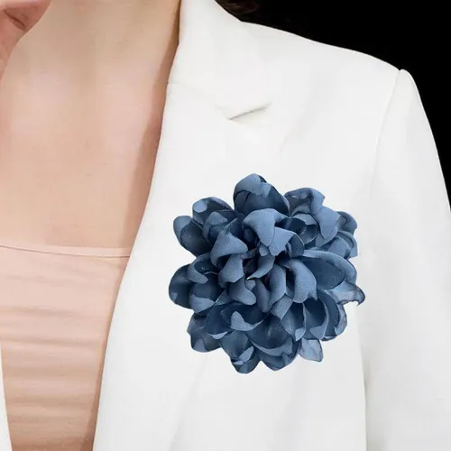 4 Broche De Flores Con Pinza Para El Pelo Para Azul Oscuro
