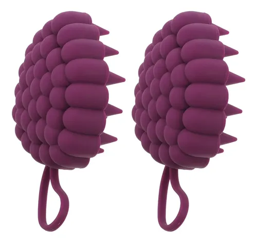 Cepillo Para Cuero Cabelludo Para Eliminar Caspa 2 Piezas Purple