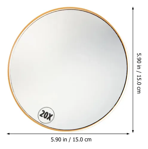 Espejo De Aumento De Maquillaje De 20 X 15 Cm Con Ventosas