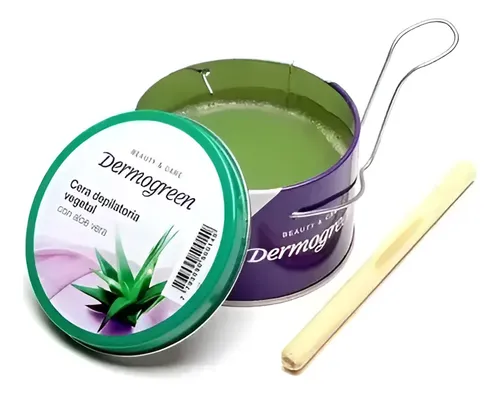 Dermogreen Cera Depilatoria Vegetal Aloe Vera Hojalata 150g