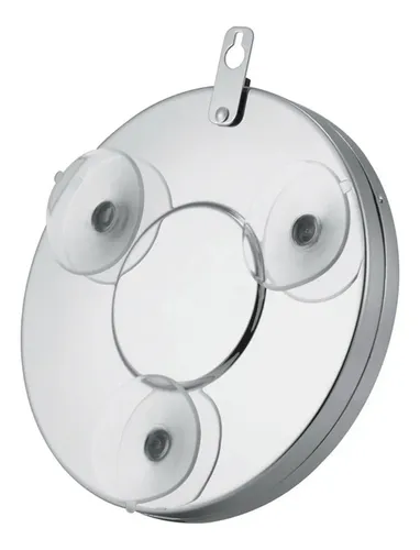 Espejo Led Maquillaje Ventosas Aumento X5 Cromado 18 Led