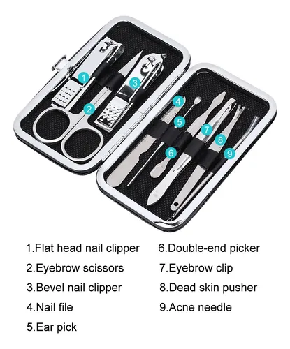 Cortaúñas Ear Pick De Acero Inoxidable, 9 Unidades &ae