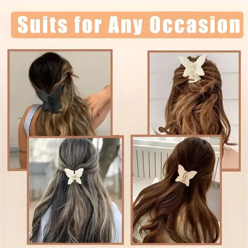 6 Pzas Horquillas Mariposa Decorativas Para Cabello De Dama