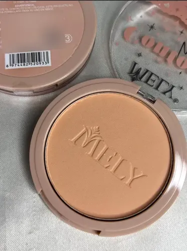 Maquillaje Polvo Compacto Mely Contour Wave Mate Natural 10g