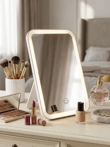 Espejo Con Luz Led Touch Portatil Para Maquillaje Recargable