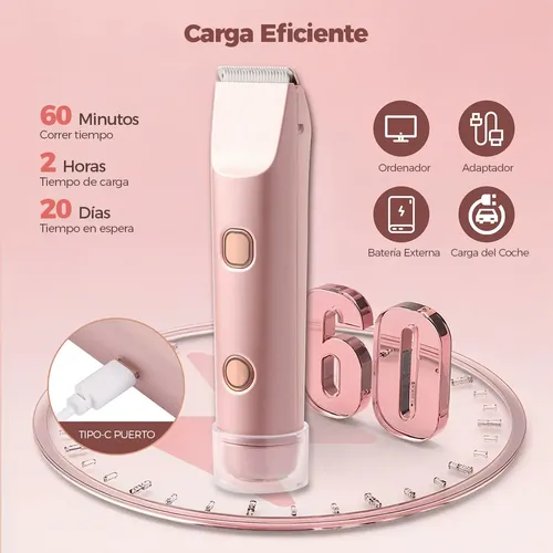 Depiladora Bikini For Mujer Doble Cabeza Eléctrica 2in1 Rt