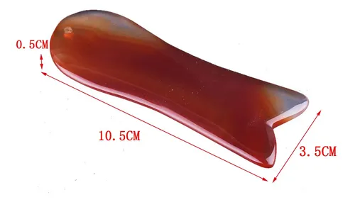 Rodillo De Jade Rojo, Herramienta Facial Para Raspar Guasha,