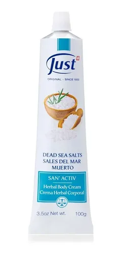 Crema San Activ con Sales del Mar Muerto Nutre y Elastiza 100g | Just – Piel hipersensible , frágil y escamada