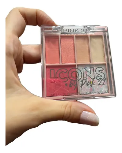 Paleta Pink 21 Icons 6 Sombras Brillantes Color 03