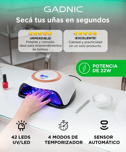 Cabina Uv Para Uñas Gadnic 168w Led Profesional Pies Y Manos