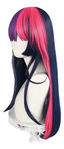 Peluca Larga Recta Azul Twilight Sparkle Cosplay