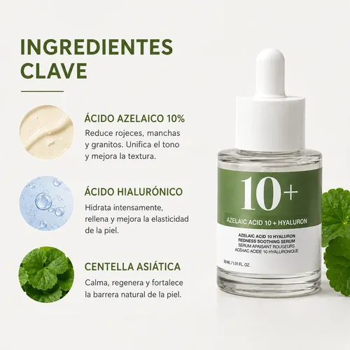 Serum Acido Azelaico Calma Rosacea Y Marcas De Granitos Leve
