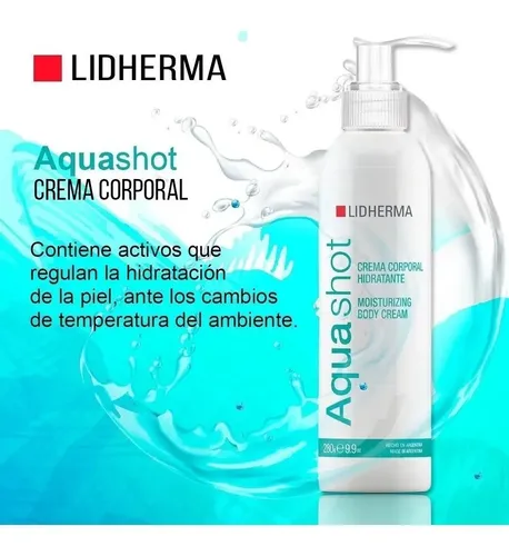Lidherma Aquashot Crema Corporal Hidratante Tipo de envase Pote Fragancia N/A