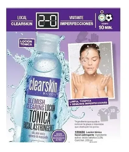 Clearskin Loción Astringente Facial Avon Tati Cosmeticos