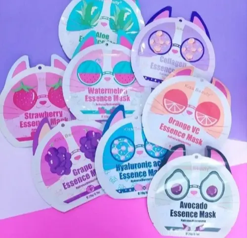 5 Mascarillas Facial Hialuronico Áloe Avocado Grape Sandia Todo Tipo De Piel