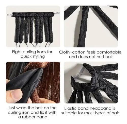 Rizadores De Cabello Sin Calor Con Cintas Ajustables .//