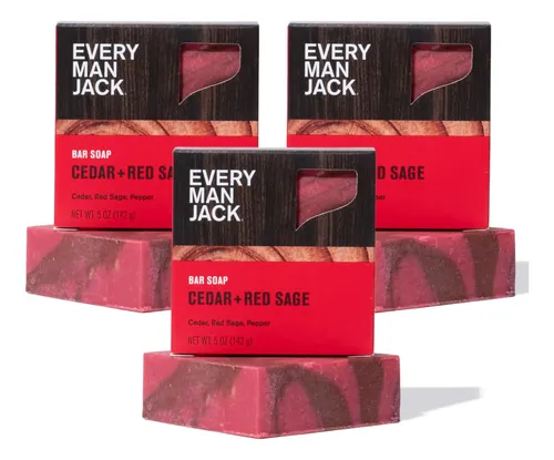 Jabón Corporal En Barra Every Man Jack Cedar Red Sage, 142 G