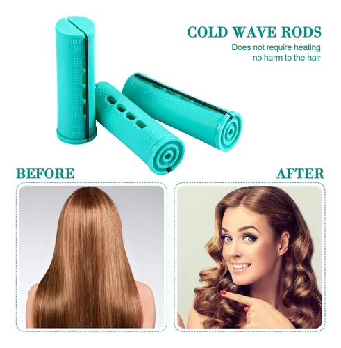 12 Pz Bigudíes Ondulado Frio Pp 2.5cm Rizador Cabello