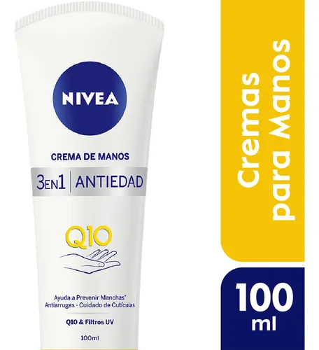 Pack Crema Para Manos Nivea 3 En 1 Antiedad Q10 100 Ml