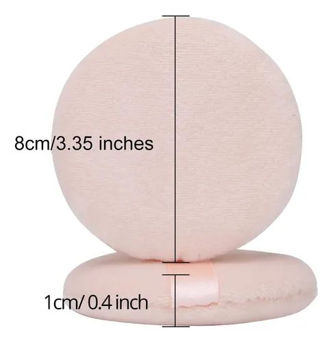 Esponjas Para Polvo Senkary 8 Piezas 8.5 Cm Algodón Suave Pa
