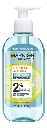 Limpiador Facial Garnier Express Aclara Anti Acné 200ml
