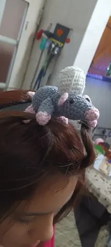 Vincha Divertida Del Ratón De Ratatouille Tejido A Crochet